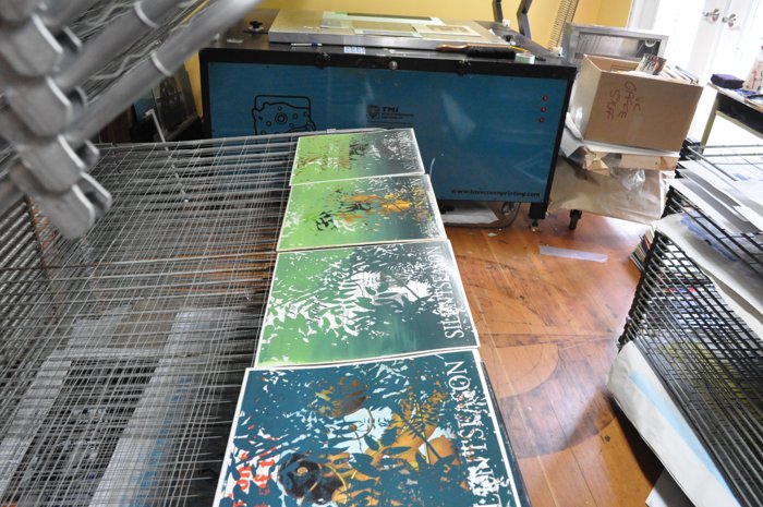 Printed sleeves on the workbench — SSV01