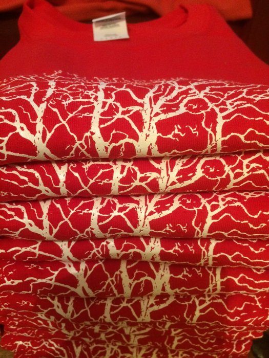 Red shirt print in progress — Shirts-SS4